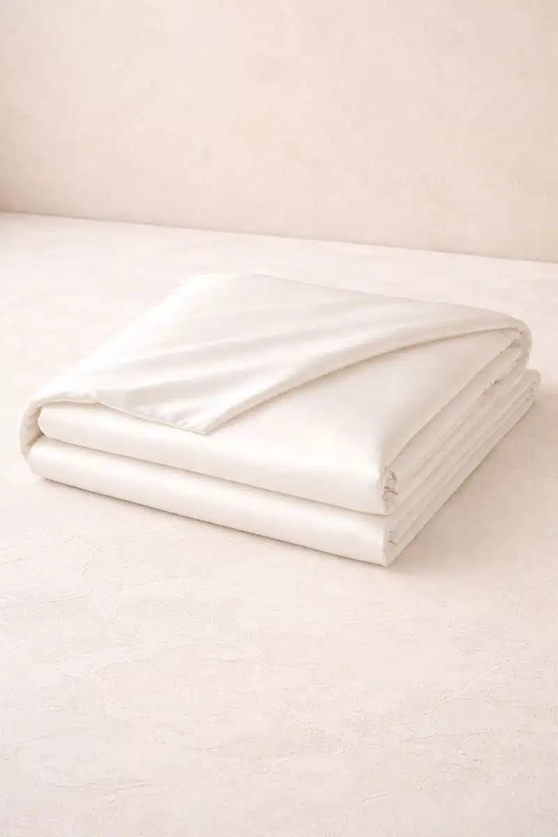 Fehér takaróhuzat 200x200 - 100% hernyóselyem